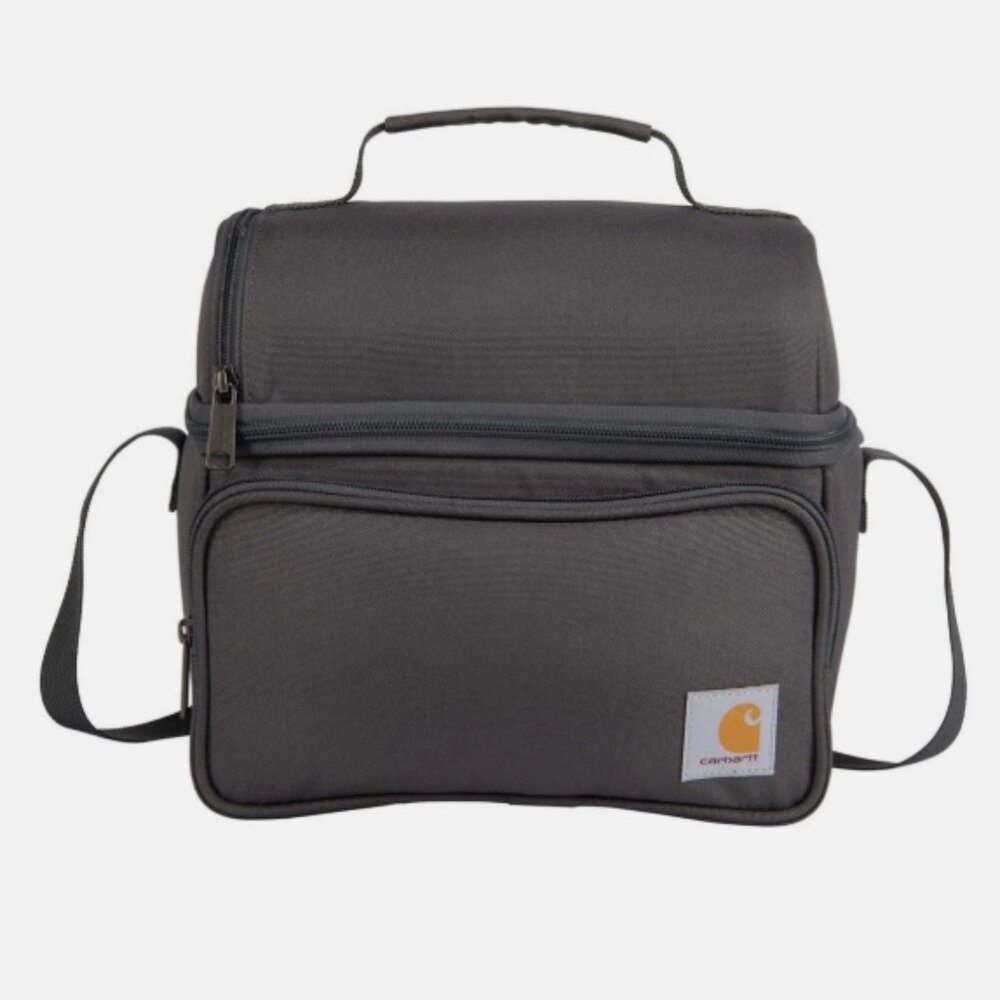 Carhartt Fully Insulated 12 Can Two Compartment Lunch Cooler Gray
